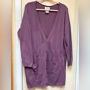 Chic Plum Cardigan by Charter Club